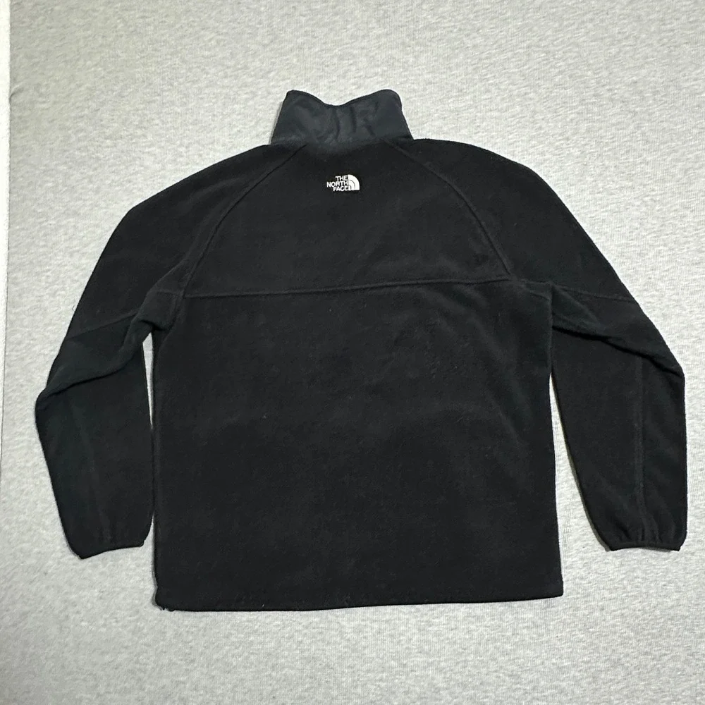 The North Face Full Zip Fleece Jacket Raglan Sleeve Mock Neck Black Mens Size XL